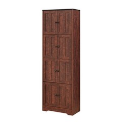Tall Storage Cabinet with 8 Doors and 4 Shelves, Wall Storage Cabinet