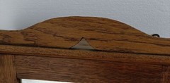 Antique Medicine Apothecary Bathroom Cabinet Beveled glass mirror Pediment Towel
