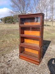 Antique Wernicke 4 Sections Step Back Barrister Bookcase Quarter Sawn Oak 1897