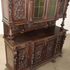 Antique Neo-Renaissance Style Cupboard Wood XIX Century