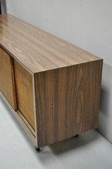 Vintage Mid Century Modern Laminate Formica Case 72″ Credenza Cabinet Buffet