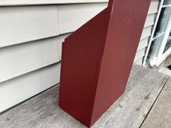 Vintage Handmade 3 Drawer Spice Or Apothecary Cabinet Red Paint