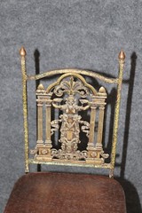 Oscar Bach Style Faux Tortoise Shell Bronze Demilune Cabinet Console & Chair