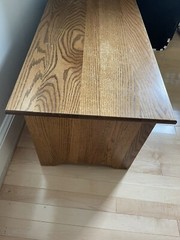 White Oak Clad Solid Wood Coffee Table Storage Made in U.S.A.