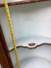 Antique Corner Cabinet Wood Painted 80” T 24” L 10”D Unique From England