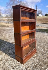 Antique Wernicke 4 Sections Step Back Barrister Bookcase Quarter Sawn Oak 1897
