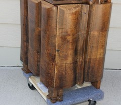 Antique Oak Fariniere Dragon Head Clawfoot Flour Sugar Coffee Box Bin Rare Chest