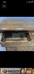 Antique 19th Century Amberg’s Oak Postal Service Letter File Cabinet 30x13x43