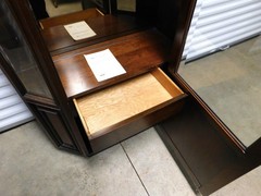 Century Furniture Tall 85″ Wood & Glass Framed Display/Storage Cabinet (2 Avail)