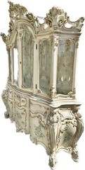 SILIK Italian Baroque French Rococo Showcase Display China Cabinet Italy 3D Mint