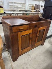 ANTIQUE EARLY AMERICAN COUNTRY HIGH BACK DRY SINK~36”x46”x19”