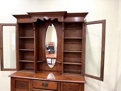 English Oak Buffet China Cabinet | Antique Furniture