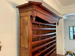 Antique Burl Walnut French Vaisselier Cupboard