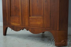 LF69957: Period 19th Century Cherry 2 Piece Country Corner China Cabinet