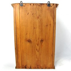 Antique Edwardian Era 21.5″ Miniature Armoire Style Walnut Table or Wall Cabinet