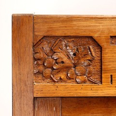 Antique Cupboard Art Nouveau Oak Italy Early XX Century Original