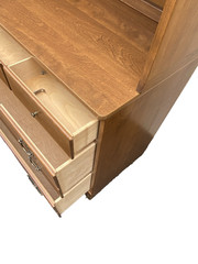 66554 Ethan Allen Maple Cabinet with Bookcase Top