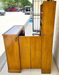 1930s Karges Country French Walnut Pullout Folding Service Bar