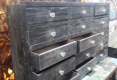 1930’s Custom Made Electronics Store Multi Drawer Wood Cabinet GS00718