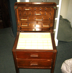 Sewing Cabinet Vintage Storage Furniture by Caswell Runyan VTG Antique