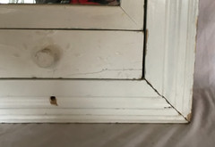 VTG Shabby Bevel Mirror Medicine Cabinet with Draw 20×30 Recess Chic Old 93-26B