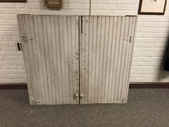 ANTIQUE VTG PRIMITIVE KITCHEN BEADBOARD WALL JELLY CABINET 2 SHELVES 40 X 48”
