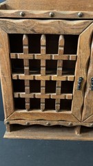 Vintage 1960s Wooden Spice Cabinet Apothecary 16″x15″ Wall Mounted