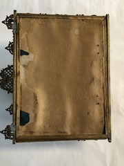 Hollywood Regency Gilt Brass & Glass Rococo Revival Wall Enclosed Display Case