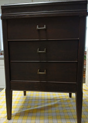 VTG 1950s Sewing Cabinet/End Table Spool-Notions Storage Some Refurbishing Needs