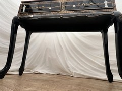 Vintage Sofa Table Console Chinoiserie Mother of Pearl applique Asian style