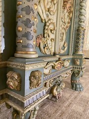 Rare 19th-Century Danish Cupboard — Carved & Painted, Museum Quality