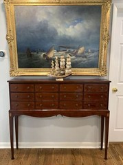 Antique 12 Drawer Mahogany Apothecary Cabinet – Circa 1800s (Rare!!!) EXC.