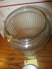 HOOSIER CABINET ORIGINAL COFFEE JAR w/ LID LISTING # 17-U