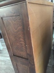 Antique German Hand Made & Painted Shrunk Bar Cupboard Hutch w/ Original Key