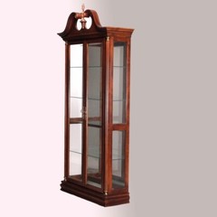 Federal Style Carved Mahogany Mirrored Display Cabinet by Pulaski, 20thC