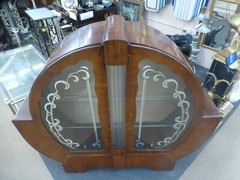 Magnificent 1930s Art Deco Circular Display Cabinet