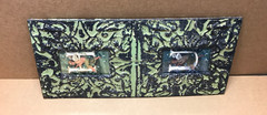 VTG 11×23 Double 4×6 Tin Ceiling Metal Green Photo Picture Frame Old 660-26B