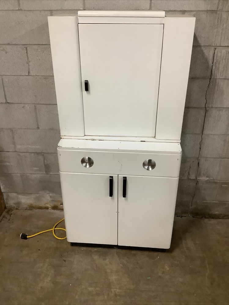 Vintage HAMILTON Medical cabinet Art Deco steel Tall Good condition industrial