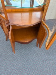 67807 Elegant Inlaid Curio Cabinet with Glass Display Shelves Super QUALITY