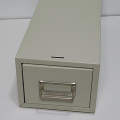Vintage Industrial Office Single Drawer Library 3×5 Index Card File Cabinet