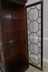 71046: HENREDON Chippendale Style 2 Door Mahogany Curio Cabinet