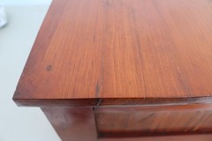 Late 19th Century Clark’s o.n.t. 2 Drawer Walnut Spool Cabinet Brass Stem Pulls