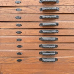 Antique Oak Hamilton Printers Architect Flat File Map Cabinet w/ 24 Drawers