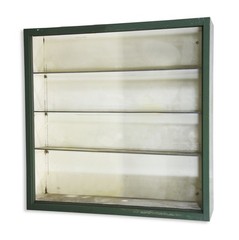 Reclaimed Green Steel Square Surface Mount Cabinet