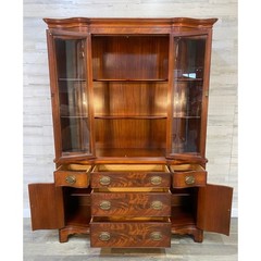 Morganton Mahogany Serpentine Breakfront Hutch 1940’s