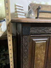 Antique Vintage Hand Painted Liquor Cabinet