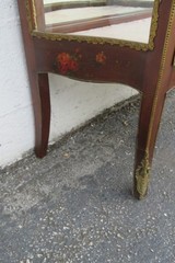 French Late 1800s Hand Painted Vitrine Display Curio Cabinet Cupboard 6078
