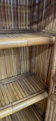 vintage handmade bamboo cabinet 72″ high Sunburst design crown