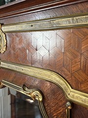 French Ormolu Inlaid Marquetry Vitrine