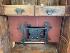 Antique Indian Brass Entry Door Pantry/Cabinet AS IS
